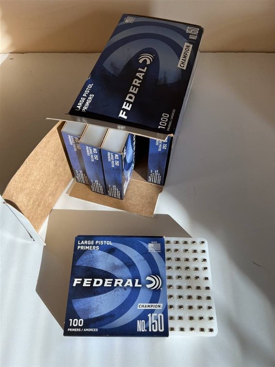 Federal Champion Large Pistol Primers No. 150