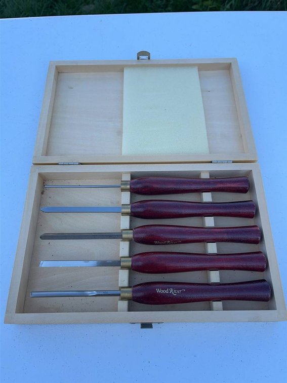 WoodRiver 5-Piece Woodturning Chisel Set