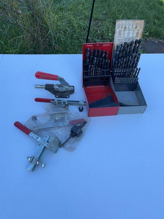 Drill Bit Sets and Red-Handle Toggle Clamps