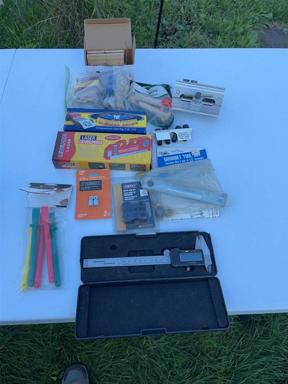 Pinewood Derby Kit & Dowel Pin Tools Lot