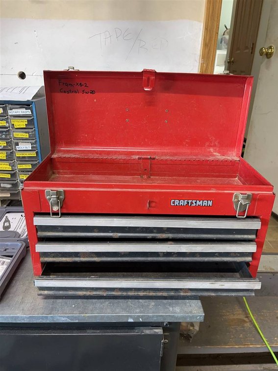 Craftsman Metal Toolbox 3-Drawer, 21x12x9 Inches