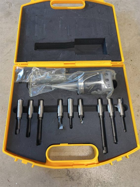 Boring Head Set F1-1/2xMT2 9 Boring Bars