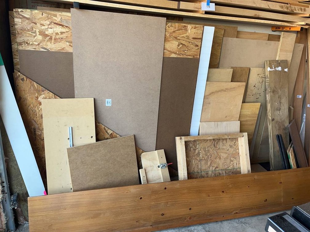 Wood Sheets and Boards, Stacked on Floor