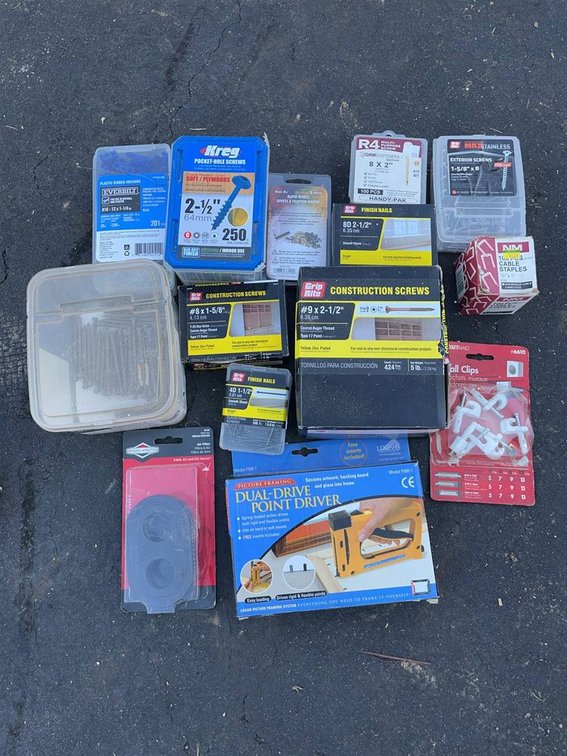 Construction Screws Nails Hardware Lot