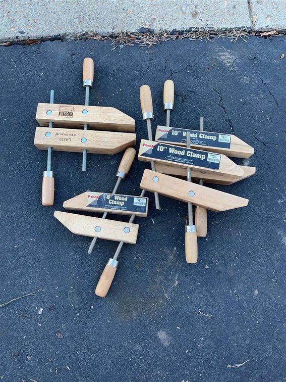 4 Wooden Wood Clamps Bessey & Bench Basics