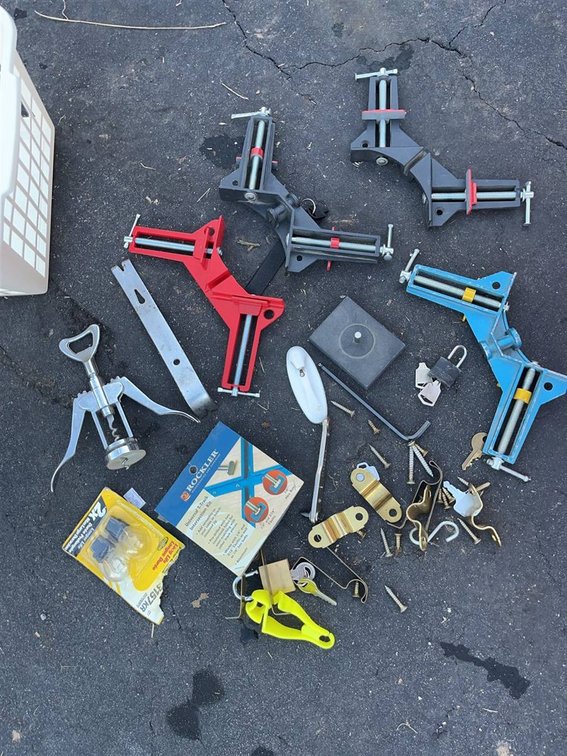 Corner Clamps and Hardware Lot
