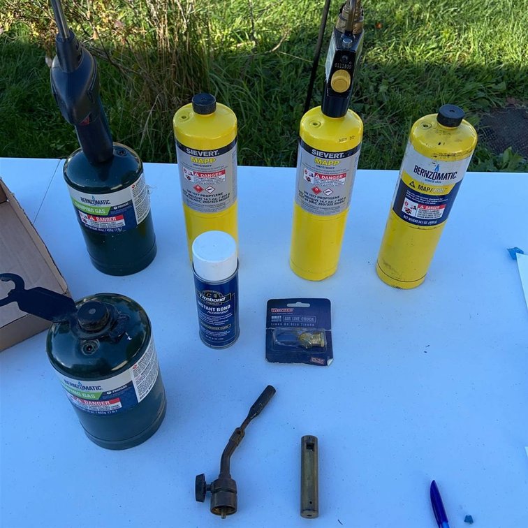 MAPP and Propane Torch Cylinder Lot, Bernzomatic