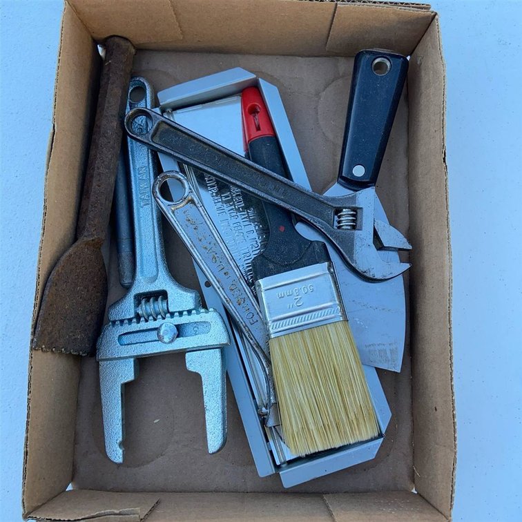 Hand Tools and Paintbrush Lot