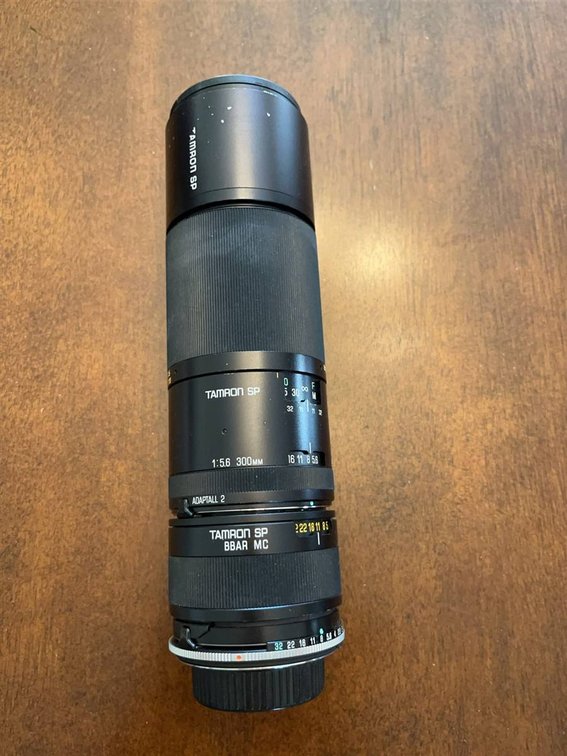 Tamron SP 300mm F/5.6 Lens w/2x Converter Adaptall 2