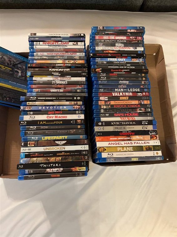 51 Blu-ray/DVD Movies Including Marvel & Action