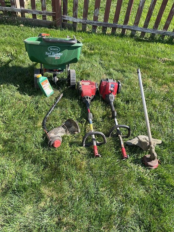 Troy-Bilt Weedwhackers, Scott Spreader, Ortho Weed B Gon