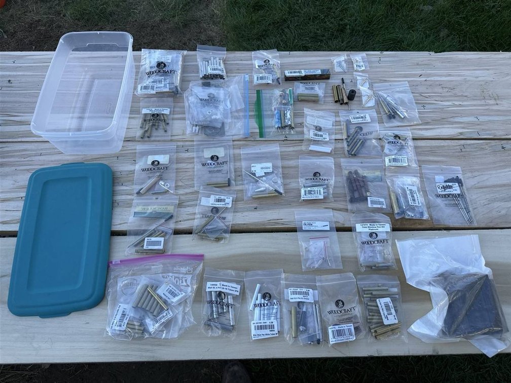 Woodcraft Pen Kit Parts and Blanks Lot