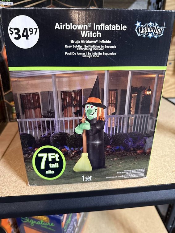 Airblown Inflatable 7 Ft Witch Decoration