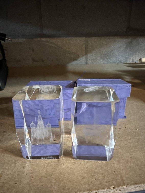 Engraved Crystal Glass Paperweights