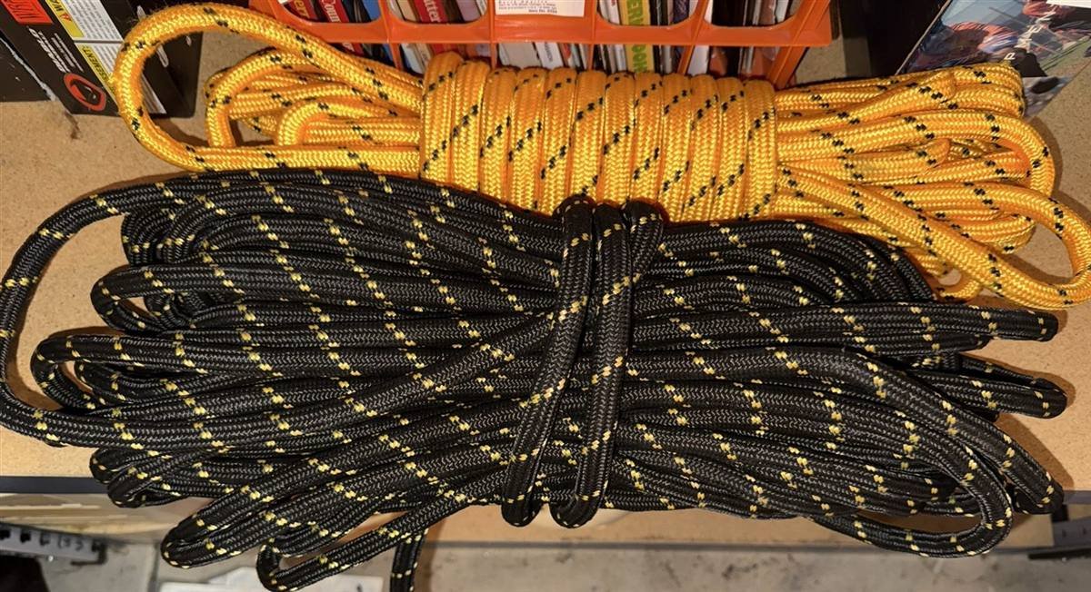 Black and Yellow Braided Utility Ropes