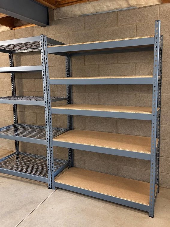 6 Foot Steel Shelving Unit With Wood Decks