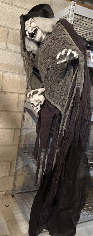 Halloween Witch Prop with Skull Decoration