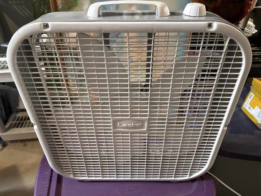 Lasko White Plastic Box Fan