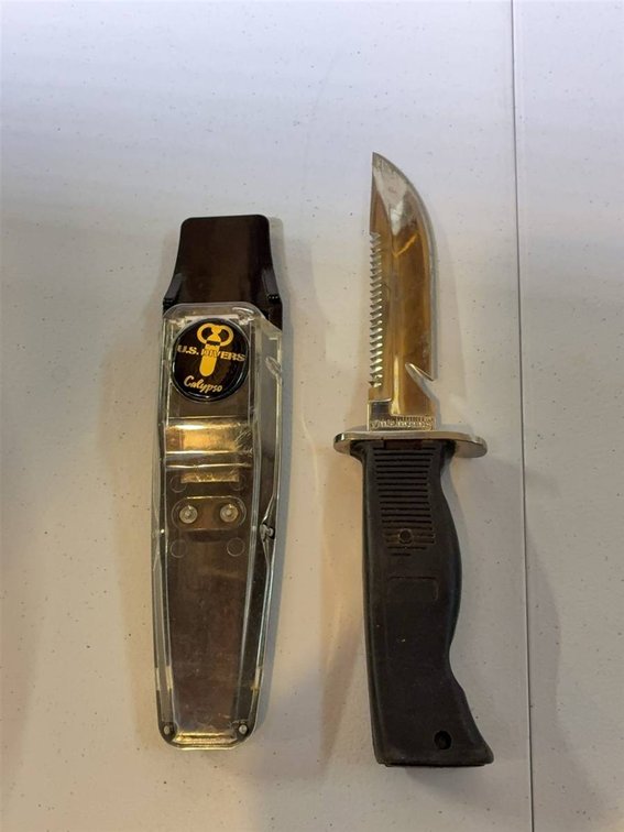 U.S. Divers Co. Stainless Dive Knife W/Sheath