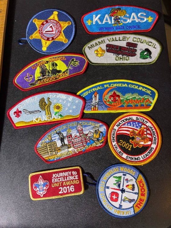 Boy Scouts Patch Collection, 10 Assorted Pieces