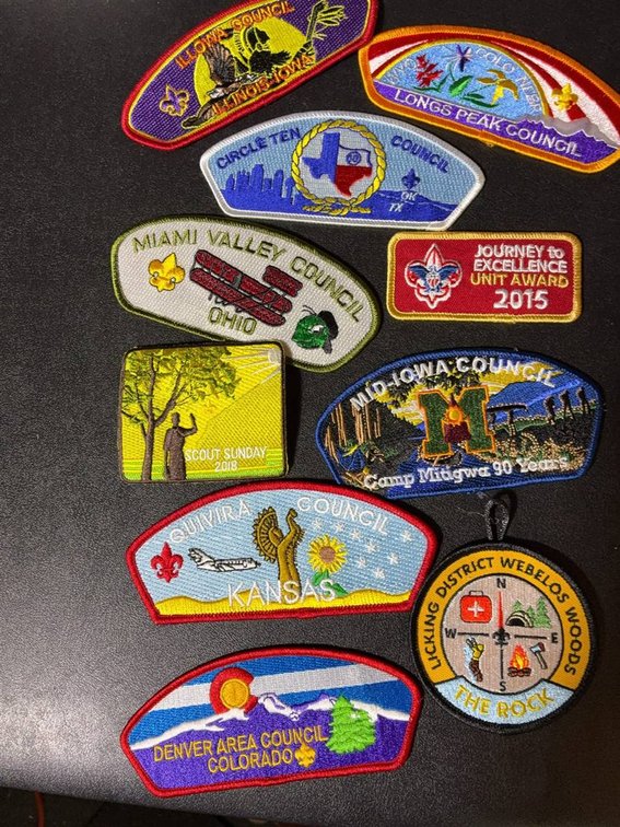 10 Boy Scouts of America Council Patches