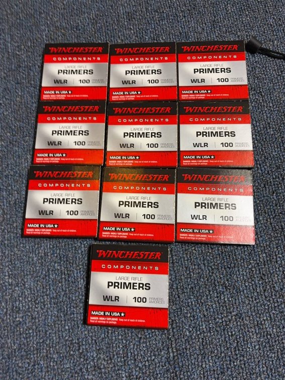 Winchester WLR Large Rifle Primers, 11 Boxes