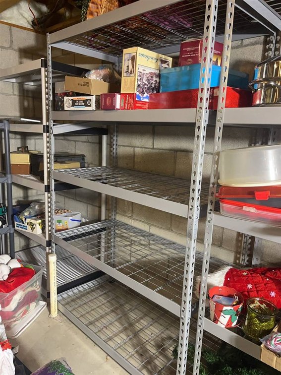 Metal Shelving Unit, 48W x 24.5D x 77H, No Contents