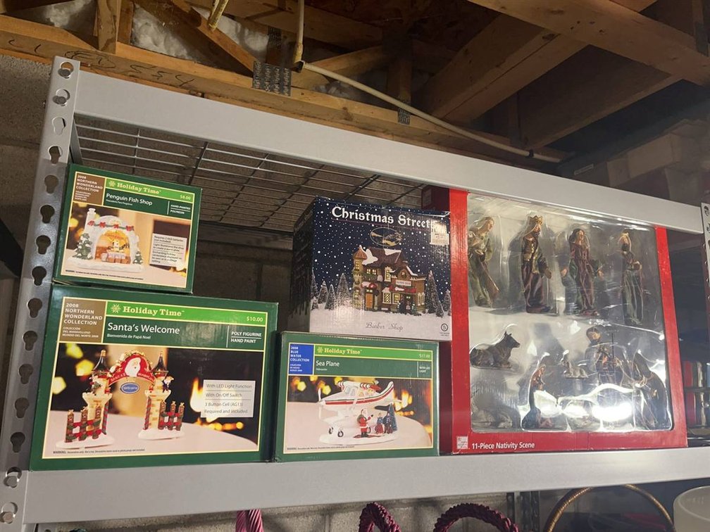 Christmas Decor Lot Nativity, Village, Ornaments