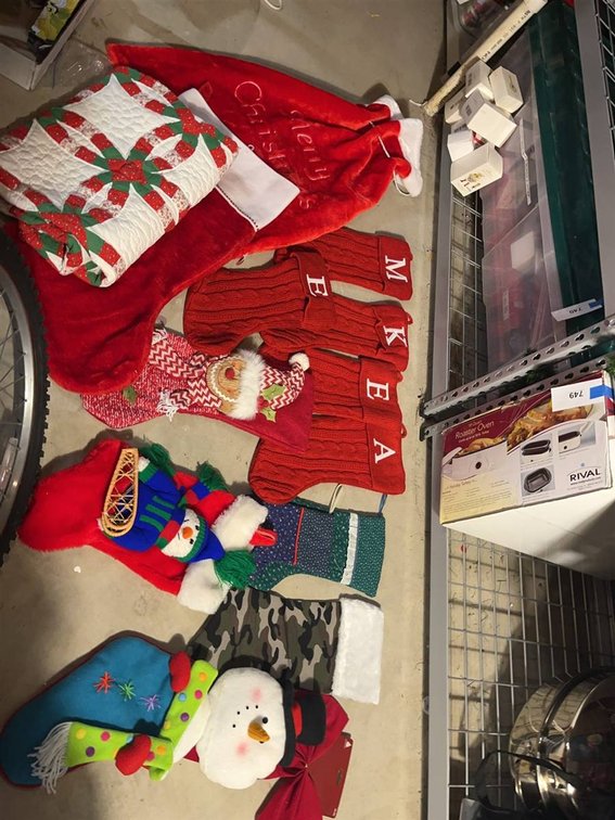 Christmas Stockings, Santa’s Bag, Lap Quilt Lot