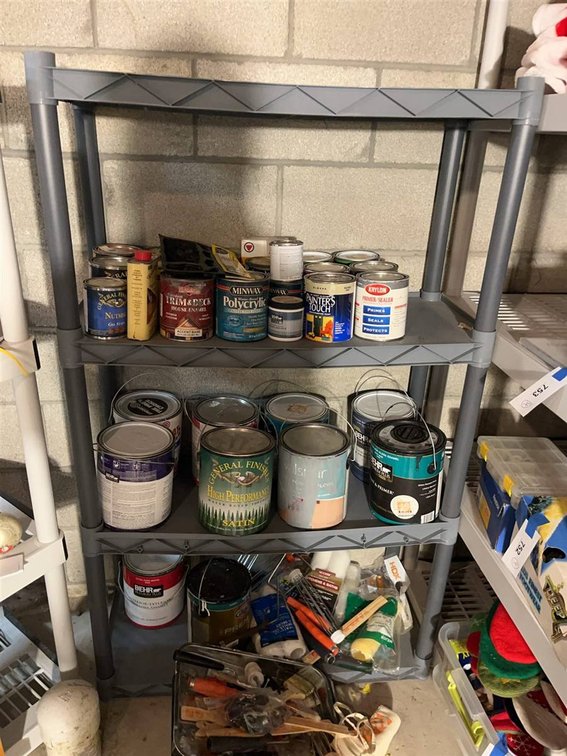 Plastic 56H 14D 33W Shelving Unit With Paints