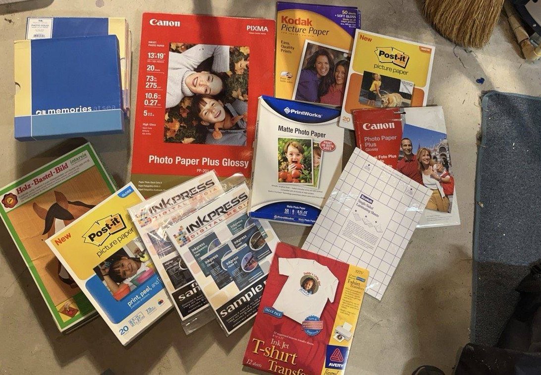 Photo Paper, Inkjet & Craft Kits Lot