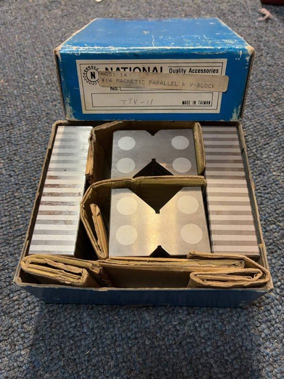 National Magnetic Parallel & V-Block Set #14