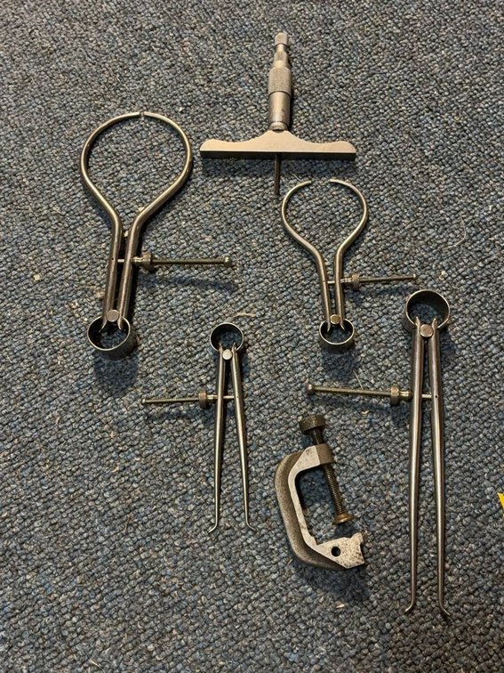 Starrett Caliper Set With Micrometer, 6 Pieces