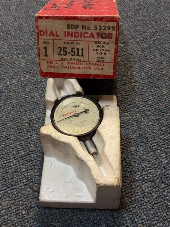 Starrett 25-511 Dial Indicator .0001" 200" Range
