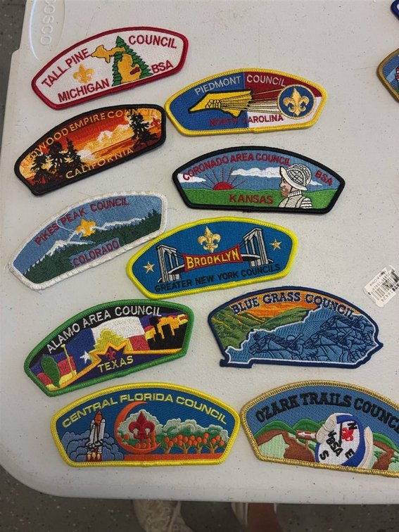 Boy Scouts Council Patch Collection, 11 Pieces