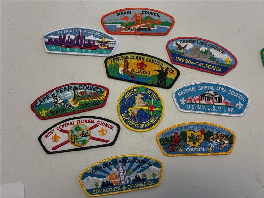9 Boy Scouts Council Patches Assorted