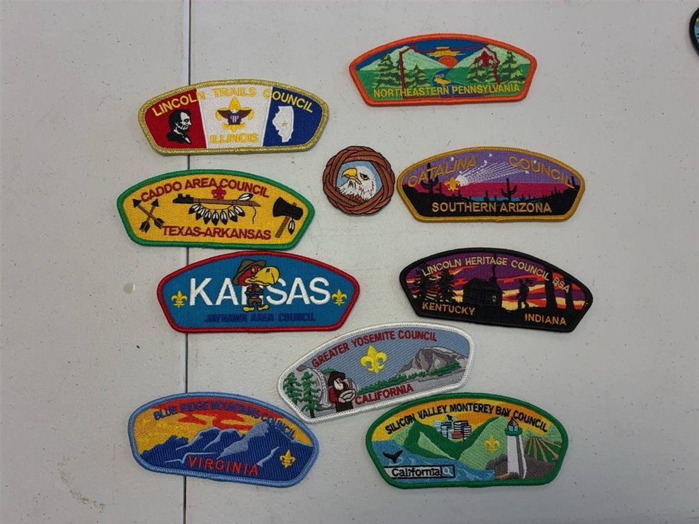 11 Boy Scouts Council Patches Assorted