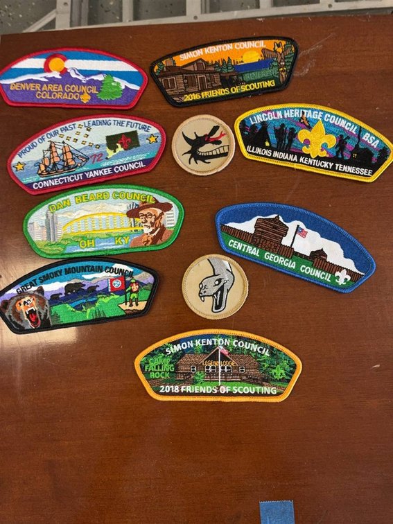 9 Boy Scouts Council Shoulder Patches