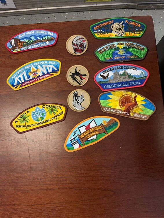 9 Boy Scout Council Patches & Rounds