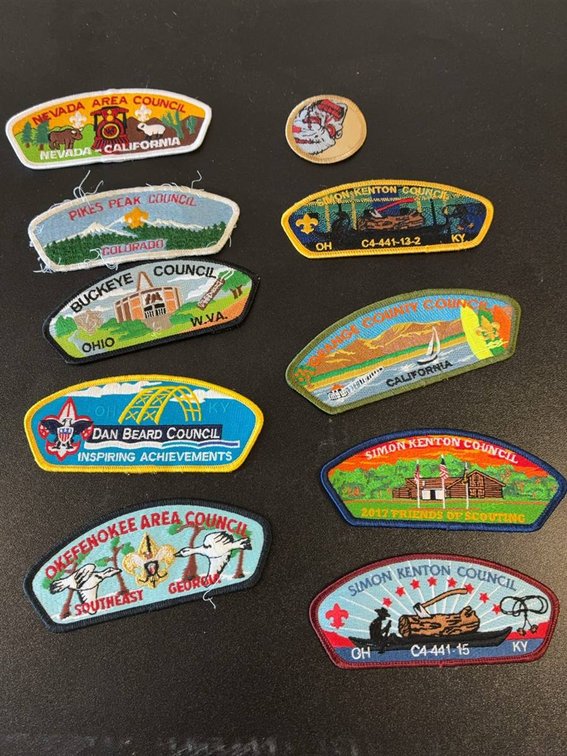 10 Boy Scouts of America Council Patches Mixed