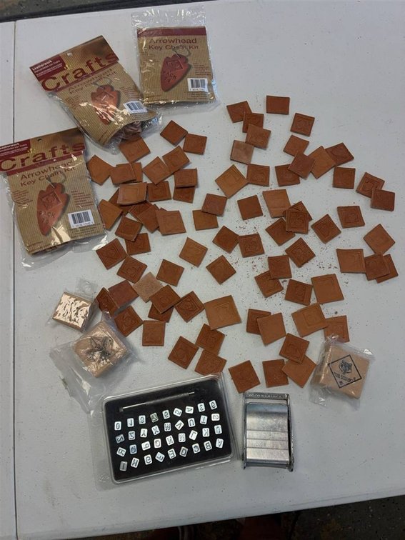 Leather Arrowhead Key Chain Craft Kits & Stamps