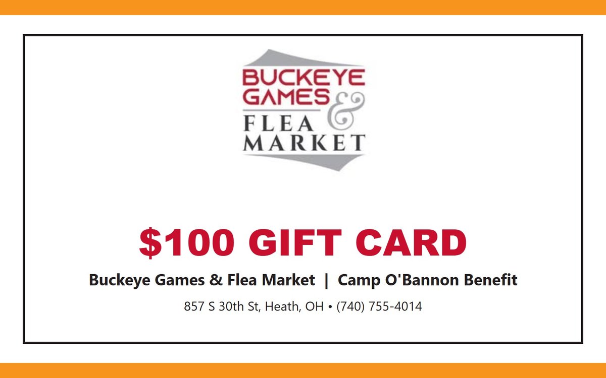 $100 Gift Card - Buckeye Games & Flea Market, Heath