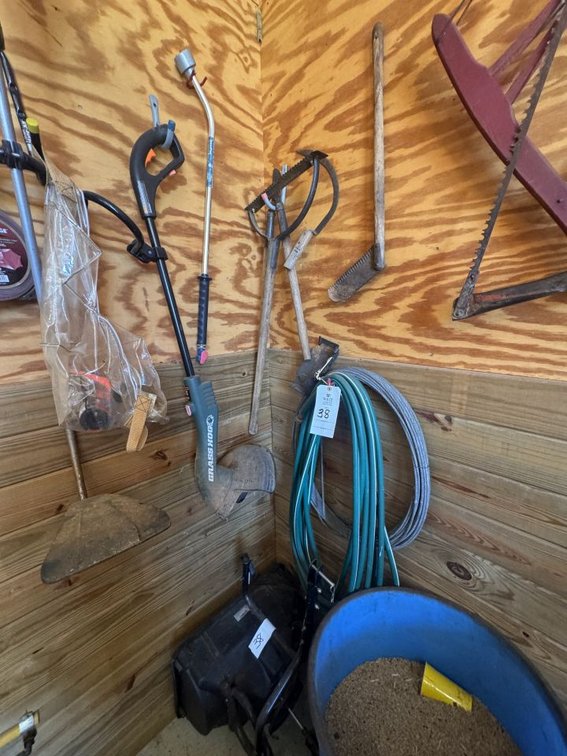 Old Weed Wackers Electric, Hose, Cross Cut Type Saws (Cool), Pull Behind Fertilizer Spreader