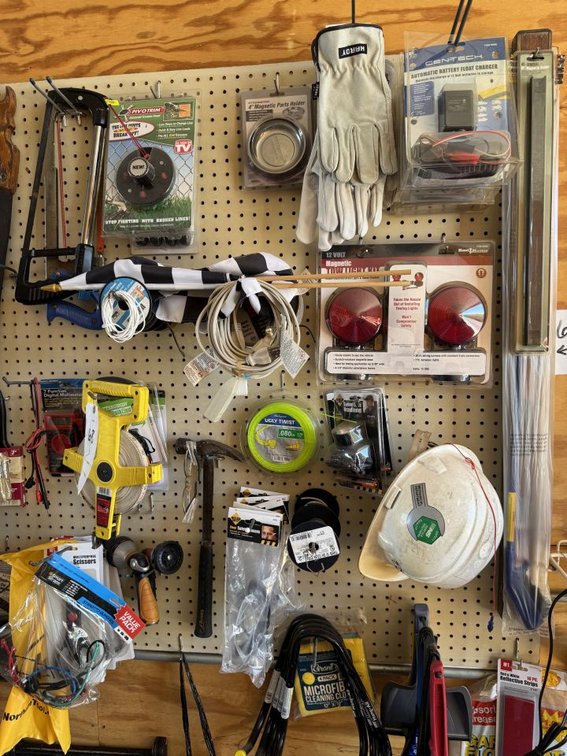 Peg Board Contents (See Pictures)