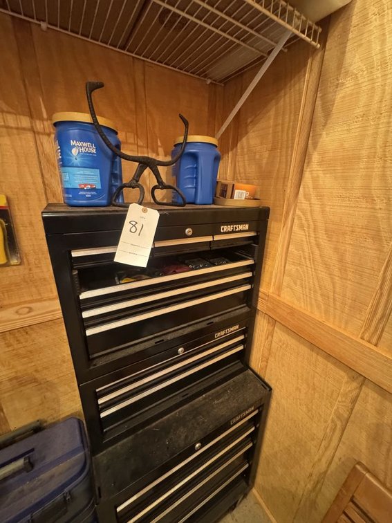 Craftsman Black Tool Box and Contents