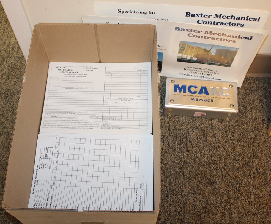 Baxter Mechanical Contractors Items