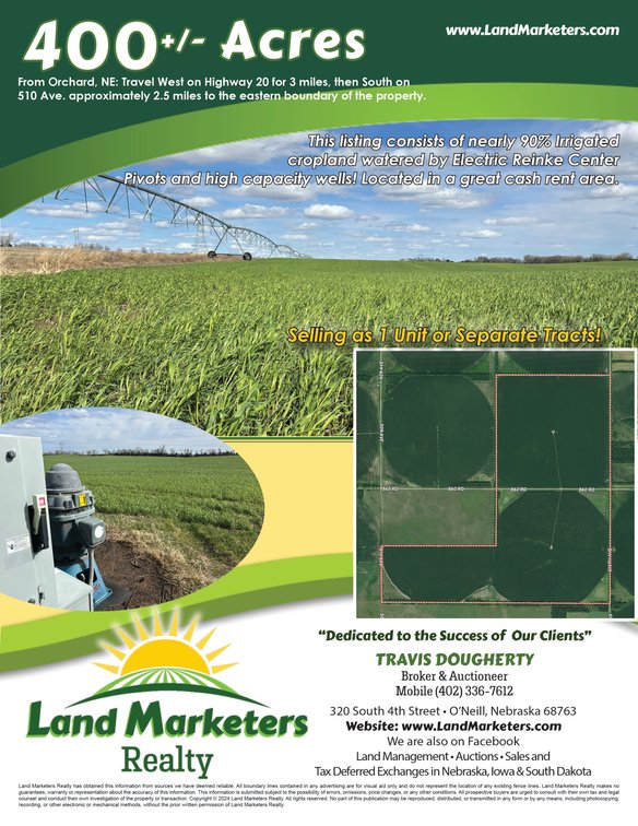 Image for 400+/- Acres in Southwest of Orchard, NE