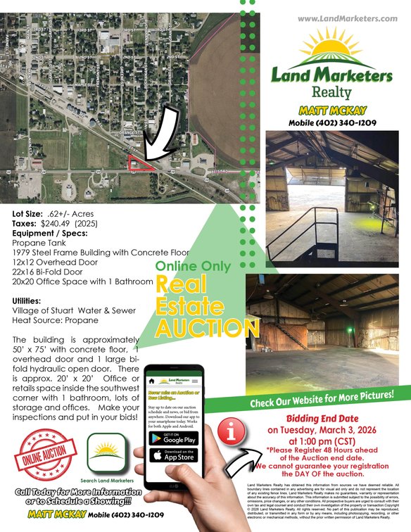 Image for Online Real Estate Auction - 510 East Highway 20 - Stuart, NE - .62+/- Acres