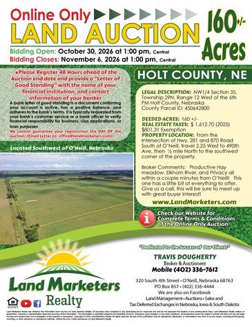 Image for O'Neill, Nebraska Hay Meadow Online Land Auction