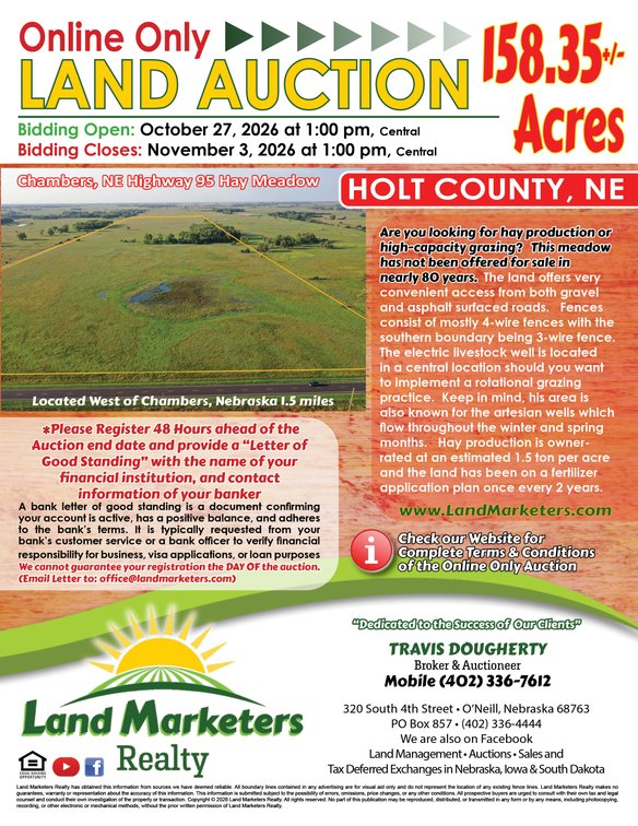 Image for Chambers, Nebraska Highway 95 Hay Meadow Online Auction